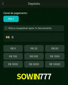 deposits SOWIN777
